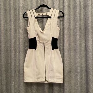 See By Chloe White Denim Zipper Dress Size M